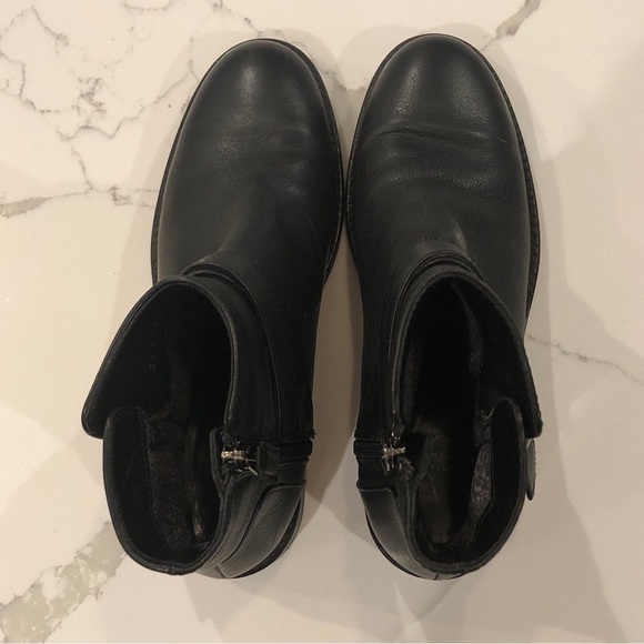 Aquatalia Bree Ankle Boot Water Resistant Buckle Black Made Italy Women's 7.5 - Picture 7 of 11